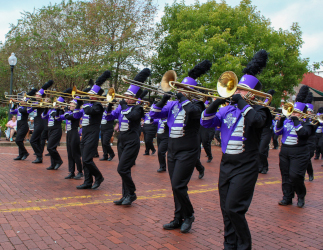 Members of the LMB march in a parade