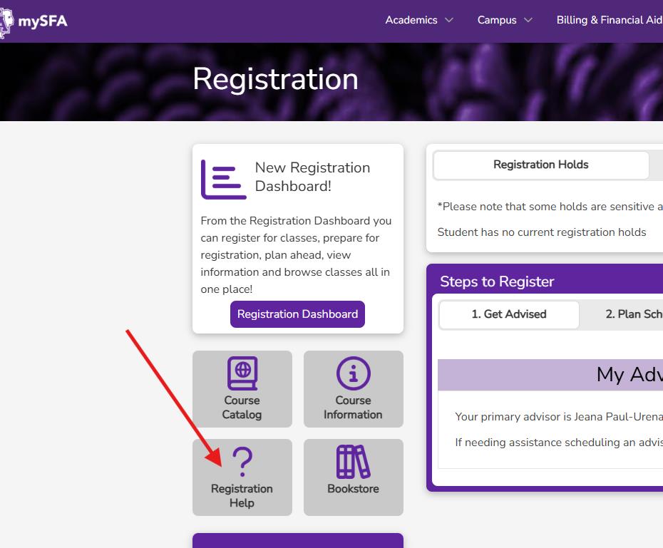 Registration Help image