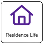 Residence Life portal icon on the "Campus Life" page in mySFA