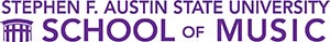 School of Music wordmark purple text on white background