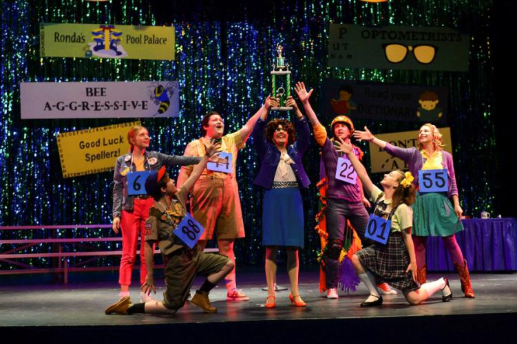 Shelby Miller, Wichita Falls sophomore; Jason Couch, Nacogdoches freshman; Carson Cook, McKinney sophomore; Roz Couch, Nacogdoches community member and SFA theatre alumna; Trace Killian, Forney freshman; Caitlin Edwards, Nacogdoches senior; and Alexis “Alli” Beck, Nacogdoches senior.