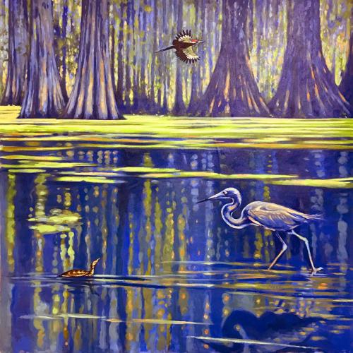 “Pineywoods” oil on canvas by Peter Andrew 52 x 52” © 2016