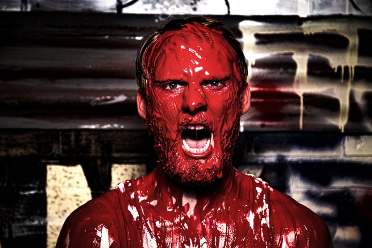 SFA freshman theatre student Triston Dodson of Hawkins as Titus Andronicus.