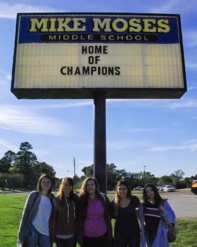 Some of the 12 preservice teachers who participated in the “student-for-a-day” experience during October and November.