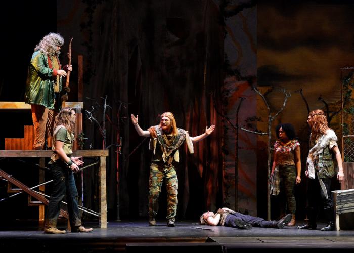scene from the SFA School of Theatre's production of "Titus Andronicus"