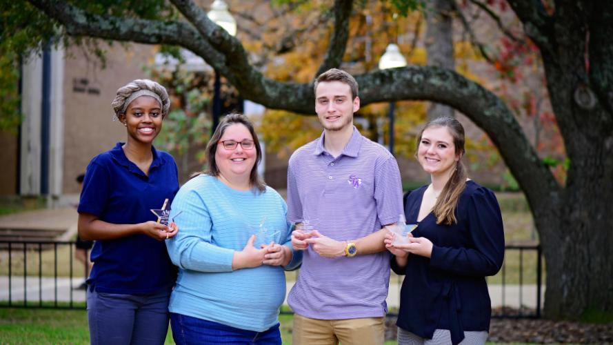 photo of the winning group of SFA students who recently took part in a competition for the American Advertising Federation
