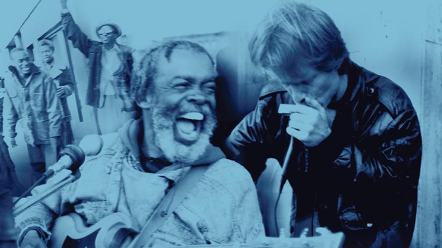 Sterling "Mr. Satan" Magee and harmonica master Adam Gussow