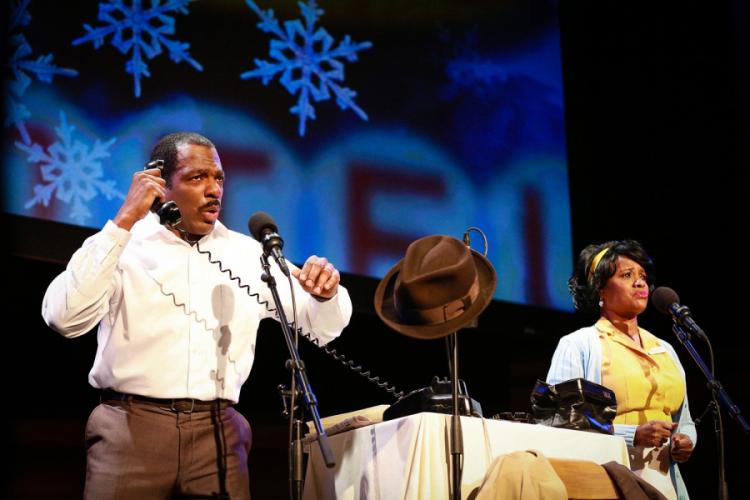 Gilbert Glenn Brown and Karen Malina White in L.A. Theatre Works' "The Mountaintop."