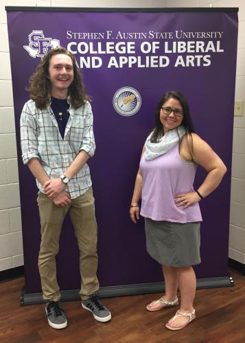 Travis Fleener and Dr. Lauren Brewer