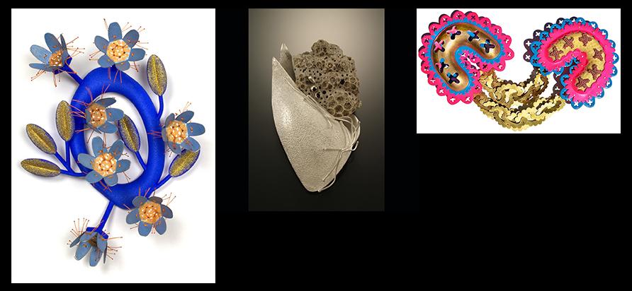 first, second and third place entries in this year’s Refined Art Metals/Jewelrmpetition and Exhibitiony Co