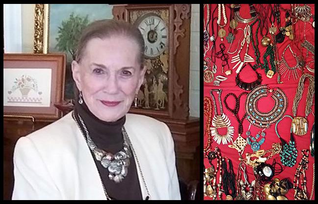 photos of the late Nancy Delaney and part of her jewelry collection