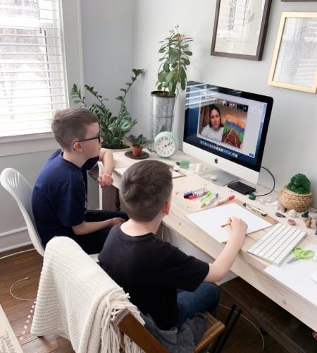 students working in the C.R.E.A.T.E. program