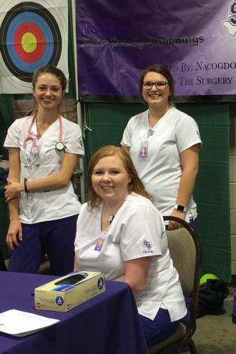 SFA nursing students who provided health screenings at the 2017 fair.