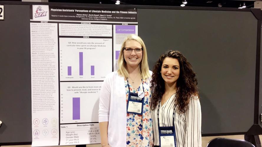 SFA graduate students Delaney Day and Alyssa Abreu