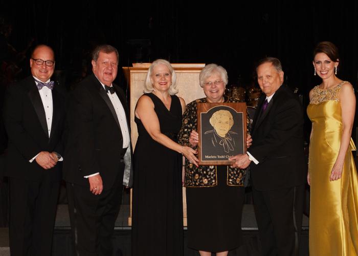 The late Marleta Todd Chadwick was inducted into the Stephen F. Austin Society in recognition of contributions made to Stephen F. Austin State University