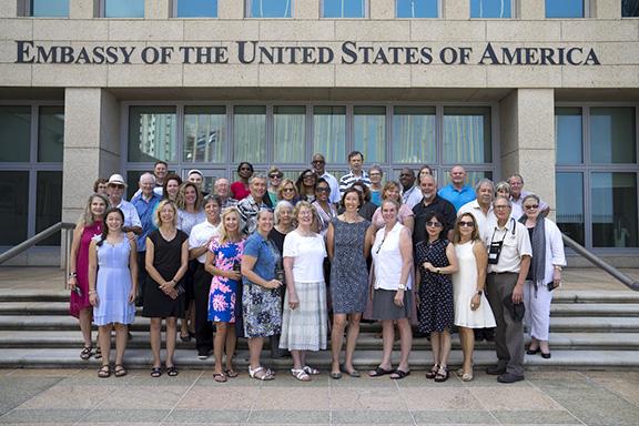 Drs. Barbara Qualls, assistant professor and leadership program coordinator at SFA, and Pauline Sampson, professor and coordinator of SFA’s superintendent certification program, traveled with a group and met with various educational leaders in Cuba to discuss institutional differences between the two countries.