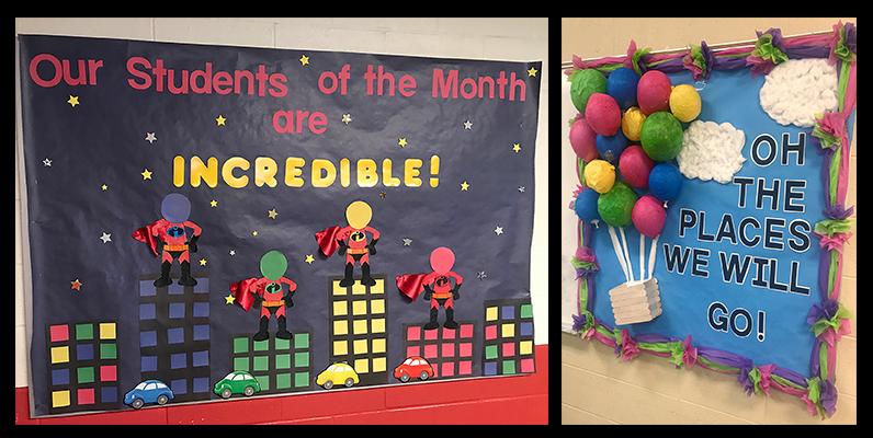 bulletin boards created by SFA students for the Boys and Girls Clubs in Nacogodches and Lufkin