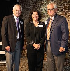 Dr. A.C. "Buddy" Himes, Nacogdoches Mayor Shelley Brophy and former Mayor Roger Van Horn 