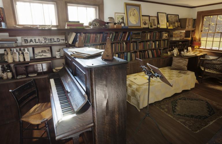 This is a view of American composer Charles Ives’ studio.