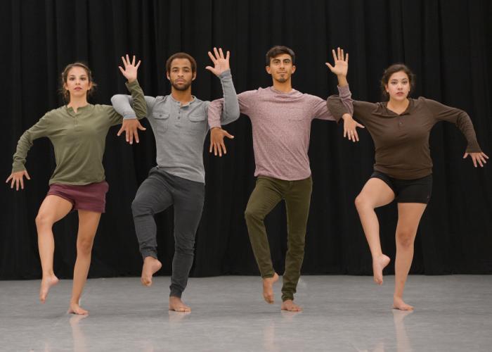 SFA dance students rehearsing