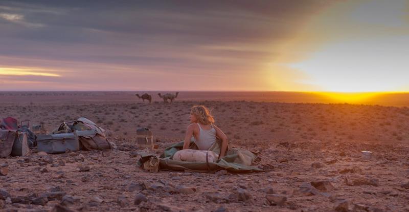 promotional poster for the documentary film "Tracks"