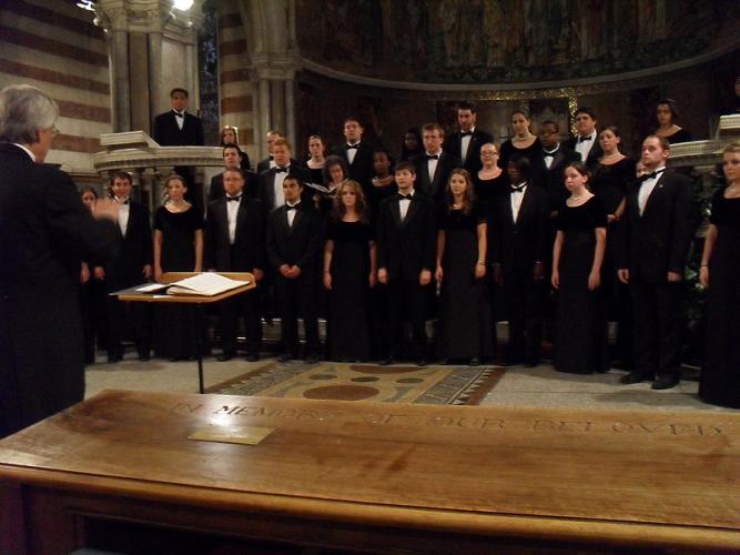 The SFA A Cappella Choir performs at St. Paul's Within the Walls, Rome, in this file photo from 2009.