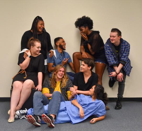 cast members for the SFA School of Theatre production of "Dog Sees God: Confessions of a Teenage Blockhead"