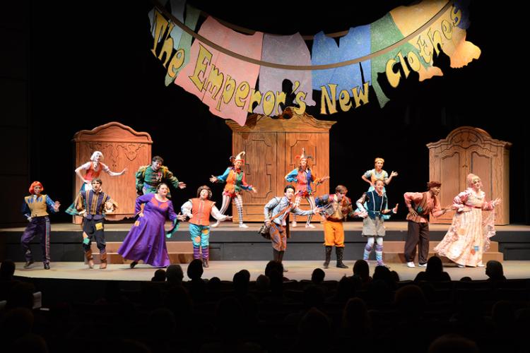 a scene from "The Emperor's New Clothes: The Musical" 