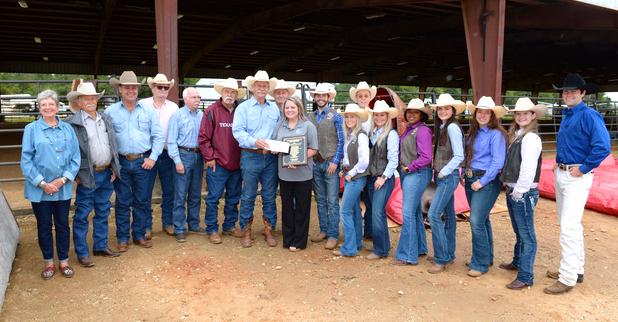 Suzanne George, Cotton George, Burt Hairgrove, Wayne Robinson, Gil Masters, Jim Broom, David Gregory, Richard Girard, Rachel Clark and members of the SFA rodeo team. 
