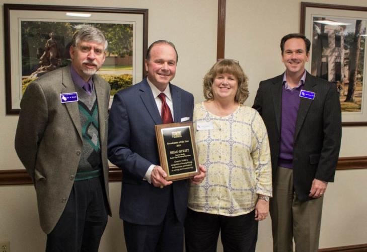 Dr. Al Gruele, SFA associate professor of mass communication; Streit; Sherry Williford, SFA instructor of mass communication and Dr. John Hendricks, SFA professor of mass communication and chair of the SFA Department of Mass Communication.