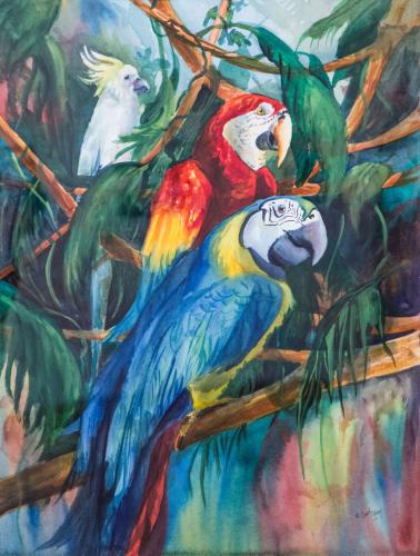last year's WET first place winner, "Tropical Birds" by Carol Athey