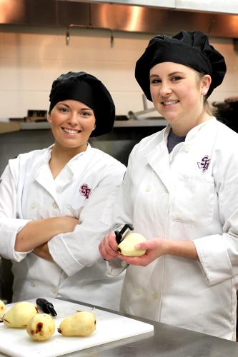 SFA seniors Anna Smith and Amanda Powers