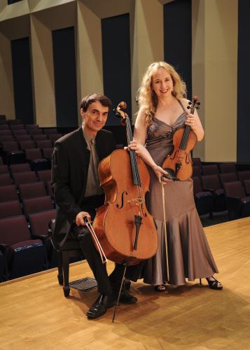 The Hachidori Duo: Dr. Evgeni Raychev, cello, and Dr. Jennifer Dalmas, violin