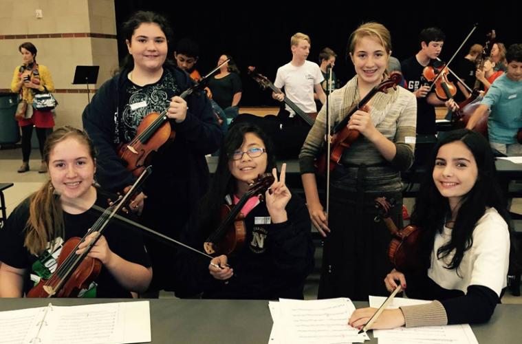 middle school Music Prep students selected to all-region orchestra