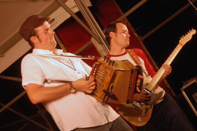 Wilson Savoy, accordion, and Jon Bertrand, guitar