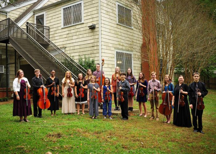 photo of students in SFA’s Music Preparatory Division who qualified for All Region orchestras
