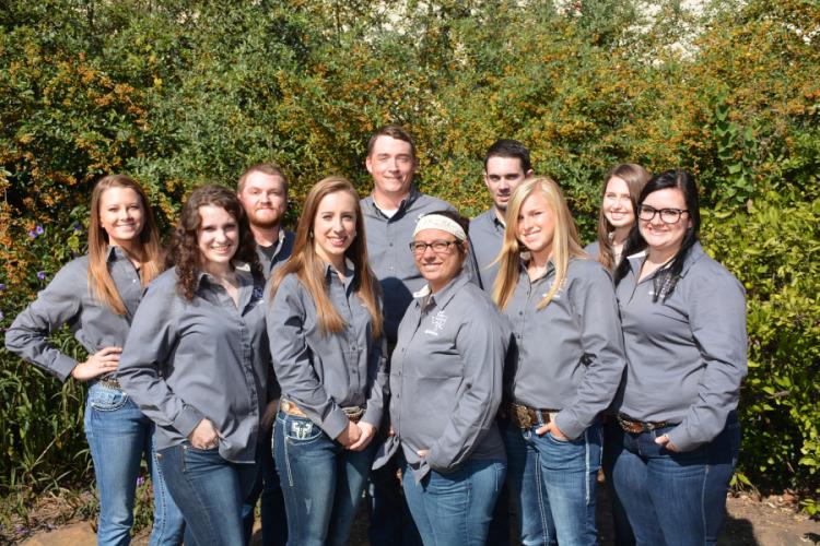 students in Dr. Erin Brown's Advanced Beef Science class