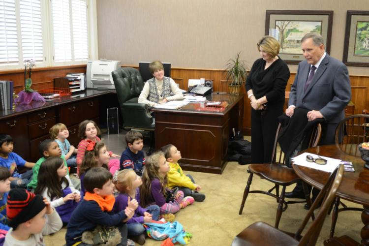 Stephen F. Austin State University Charter School students observed National Read Across America Day Monday by participating in "Read Across SFA."