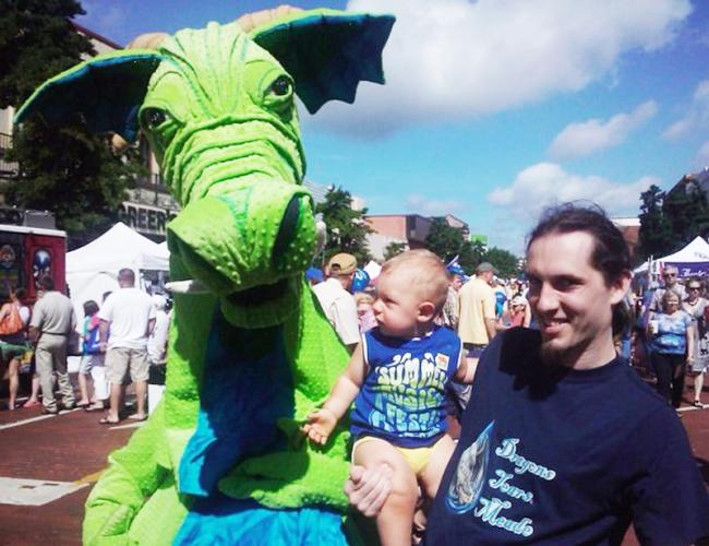 SFA School of Theatre's popular dragon character, Schlaftnicht