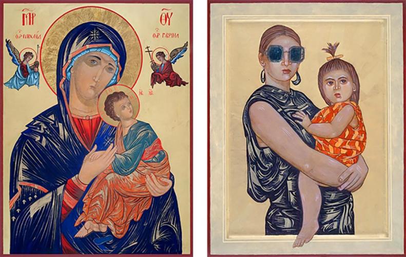 artwork by Karen Eisele to be featured her iconography exhibit "Encoded"