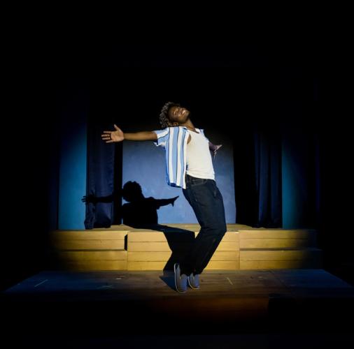 Texarkana sophomore Daun “DJ” Whaley as Sutter  SFA School of Theatre’s production of Robert O’Hara’s “Bootycandy”