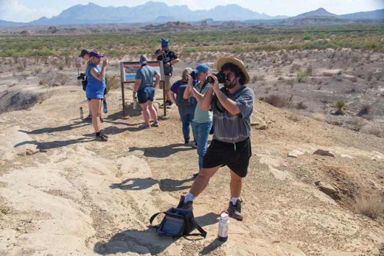 SFA art students photograph the desert landscape in Big Bend National Park