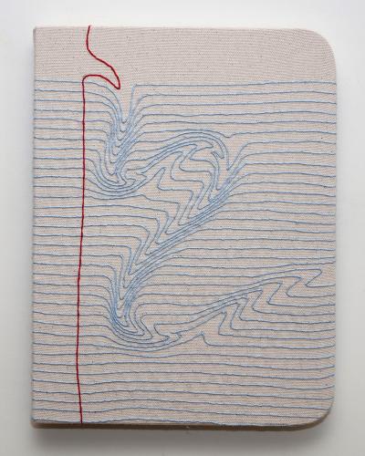 “Notes for String Theory,” 2022, embroidery on canvas, by SFA art faculty member Candace Hicks