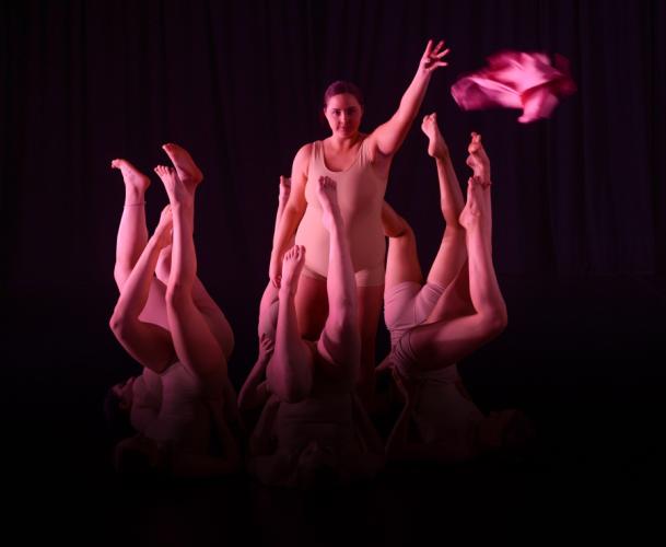 The SFA Repertory Dance Company during the rehearsal of a dance piece