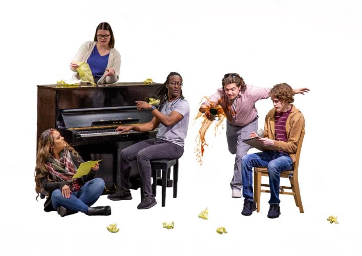 SFA students rehearsing scenes from "[title of show]"