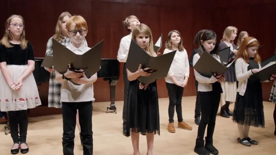 the SFA Children's Chorus during a performance
