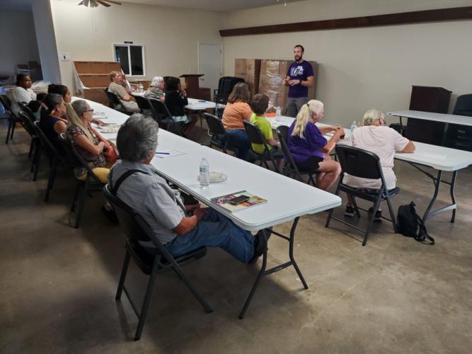 Students in SFA’s community nutrition course provided nutrition education and basic cooking lessons to participants in the community at the new HOPE Resource Center.