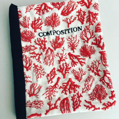 one of Candance Hicks' embroidery composition notebooks