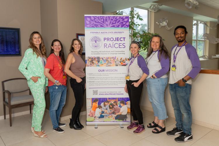 pictured during one of their workshops are members of the Project Raíces team