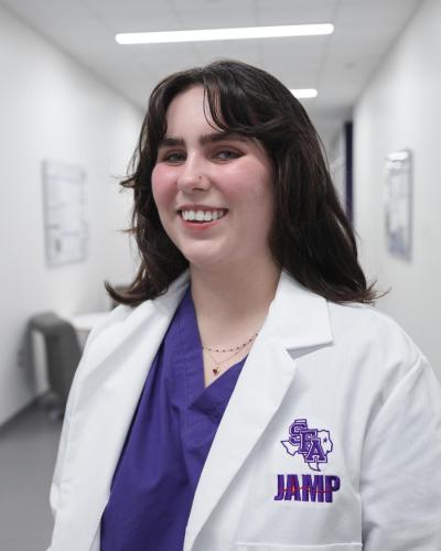 Meghan Jennings, SFA senior chemistry major and pre-health student